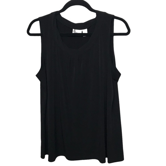 Chico's Black Tank Top Sleeveless Blouse Size 2 / Large / 12 - Picture 1 of 9